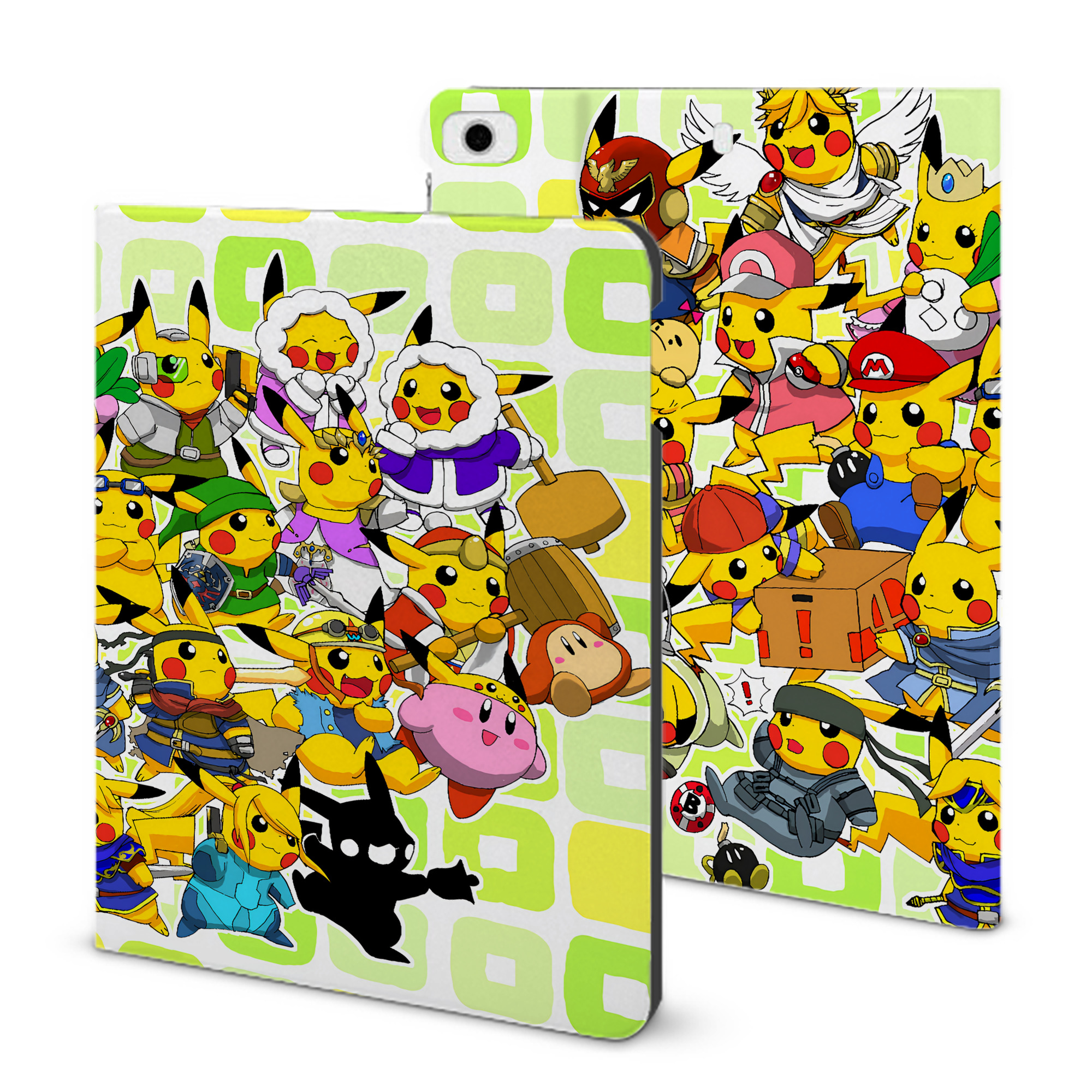 （画像用） ポケットモンスター Pokémon IPad ケース ブック型 PUレザー TPU 耐衝撃 軽量 薄型 ペン収納なし 全面保護 IPad 各モデル対応